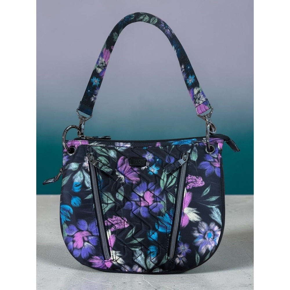 LUG SWIVEL BLOOM BLACK FLORAL PURSE/HANDBAG Shoulder Bag